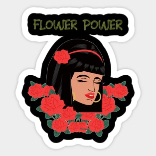 Adorable Vintage Flower Girl Sticker